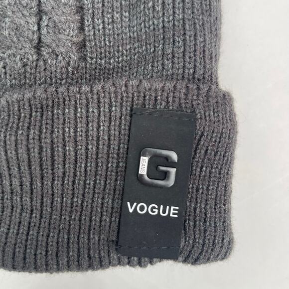 HEAT TRENDZ Winter Hat Mens One Size Fits Most Gray Acrylic Polyester NWT Vogue - Picture 5 of 7